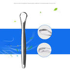 1/2Pcs U Type Tongue Scraper Stainless Steel Oral Tongue Cleaner Brush Cleaning Coated Tongue Toothbrush Oral Hygiene Care Tools
